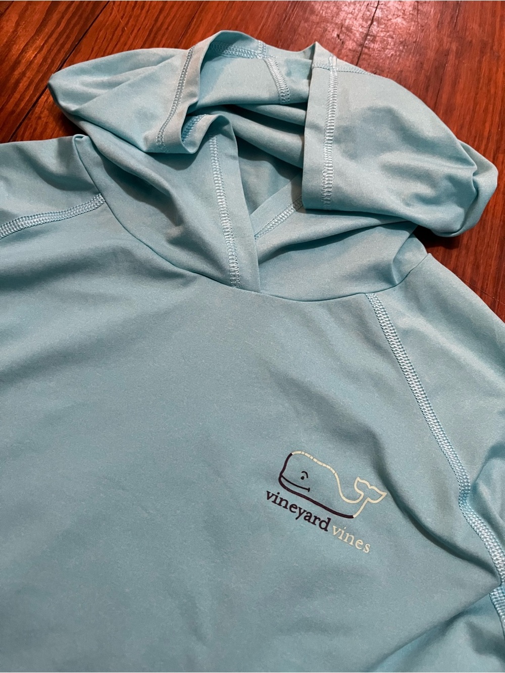 Vineyard Vines Women’s Seafoam Hooded  Performance Long Sleeve Top